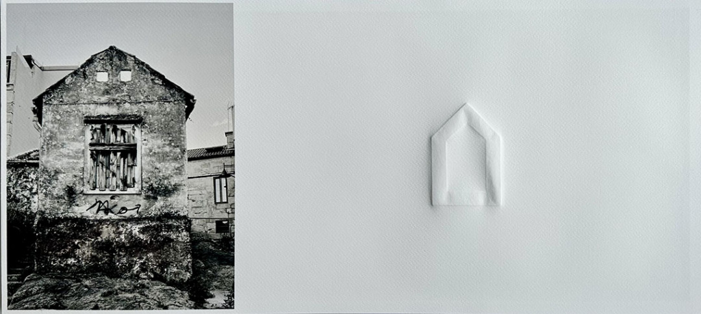 LUGAR VACÍO Grabado gofrado e imagen digital sobre papel Canson Infinity Velin Museum 350 g 55×24 cm / EMPTY PLACE Embossed engraving and digital image on Canson Infinity Velin Museum paper 350 g 55×24 cm