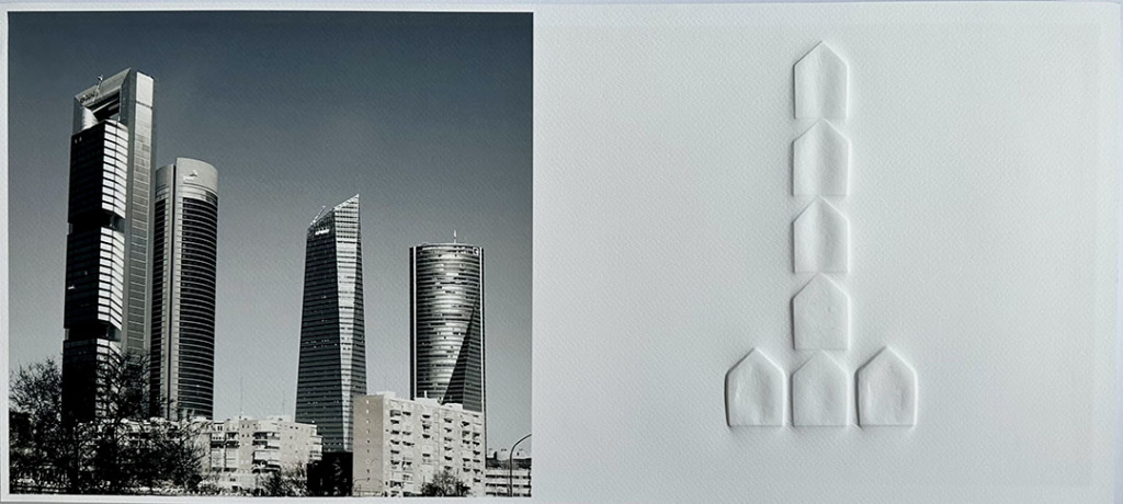 EGO Grabado gofrado e imagen digital sobre papel Canson Infinity Velin Museum 350 g 55×24 cm / EGO Embossed engraving and digital image on Canson Infinity Velin Museum paper 350 g 55×24 cm