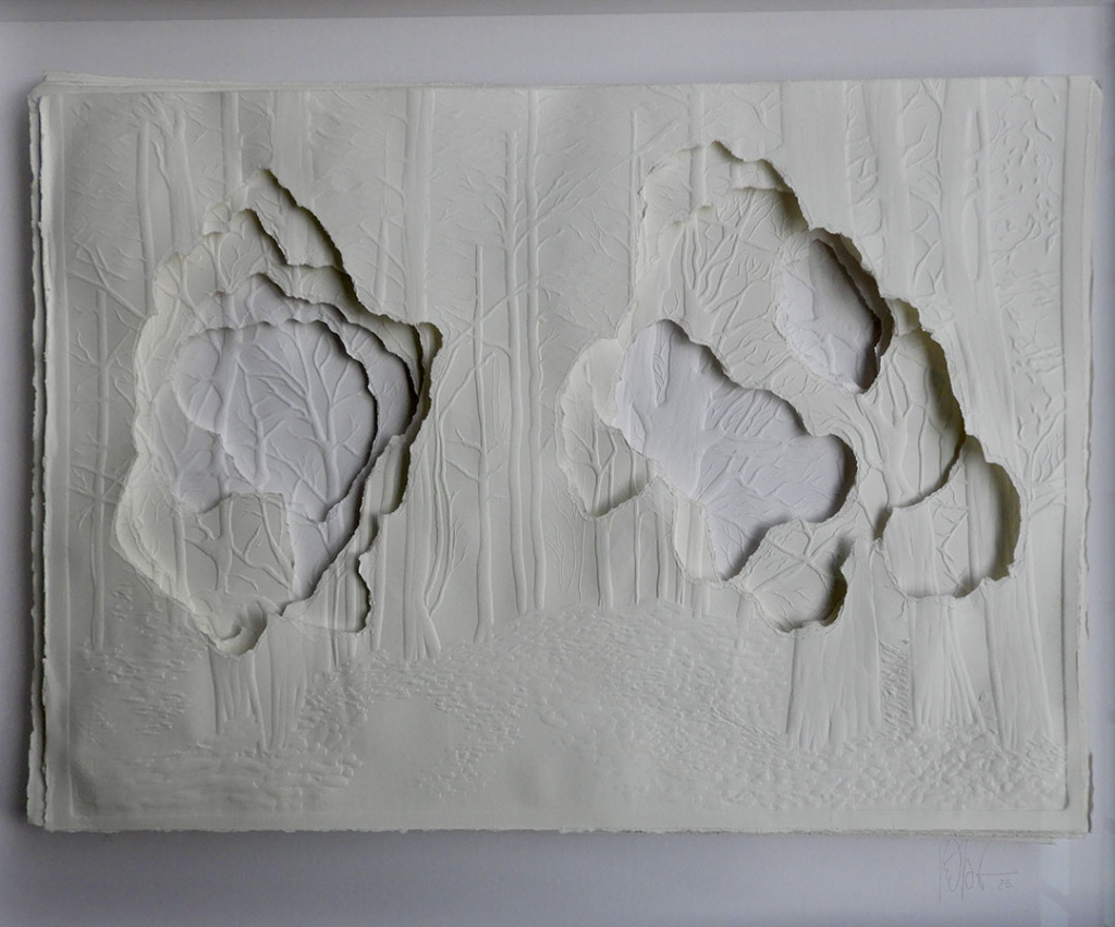 Grabados gofrados superpuestos intervenidos 55x40 cm / Superimposed embossed engravings intervened 55x40 cm