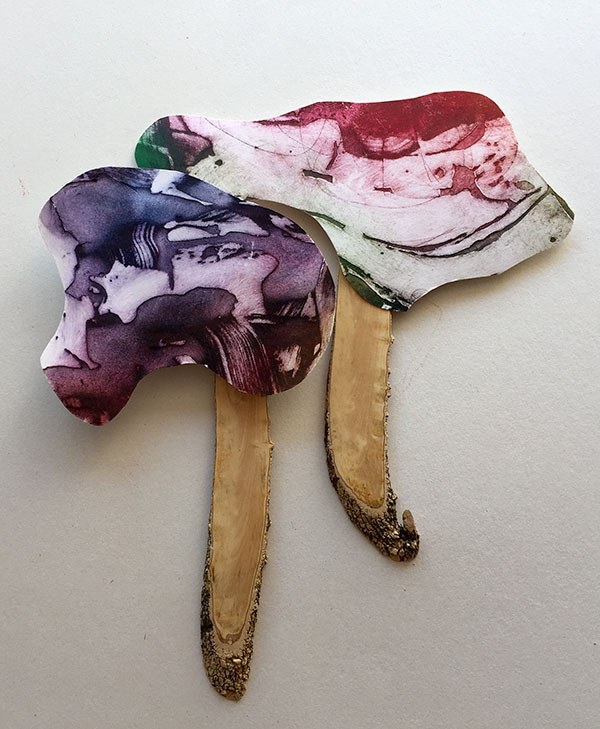 BOSQUE SENSORIAL Grabado técnica mixta (estampación de dos planchas de carborundum y punta seca, madera de boj, sobre papel hecho a mano) 50X50 cm / SENSORY FOREST Mixed technique engraving (printing of two carborundum plates and drypoint, boxwood, on handmade paper) 50X50 cm