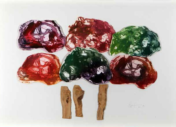 EXPERIENCIA SENSORIAL Grabado técnica mixta (estampación de seis planchas de carborundum y punta seca, madera de boj, sobre papel hecho a mano) 116×82 cm / SENSORY EXPERIENCE Mixed technique engraving (printing of six carborundum plates and drypoint, boxwood, on handmade paper) 116×82 cm