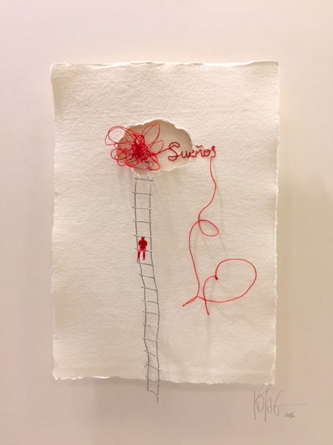 Sueño 3. Intervención (collage sobre papel hecho a mano) 30×21 cm / Dream 3. Intervention (collage on handmade paper) 30×21 cm