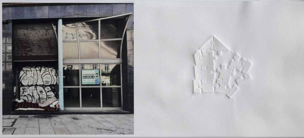 IMPARES 6. Grabado gofrado e imagen digital sobre papel Canson Arches Velin Museum Rag 350g 25x55 cm / Embossed engraving and digital image on Canson Arches Velin Museum Rag paper 350g 25x55 cm