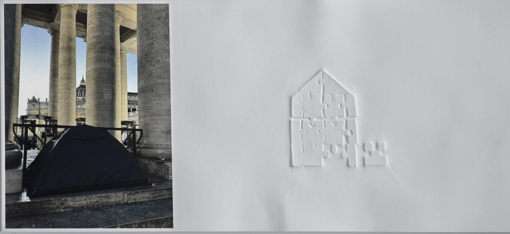 IMPARES 7. Grabado gofrado e imagen digital sobre papel Canson Arches Velin Museum Rag 350g 25x55 cm / Embossed engraving and digital image on Canson Arches Velin Museum Rag paper 350g 25x55 cm