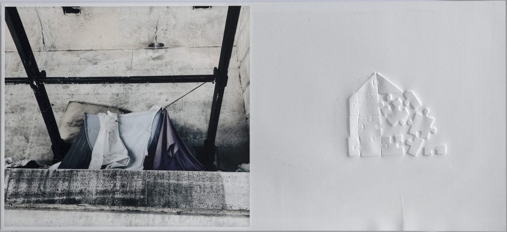 IMPARES 6. Grabado gofrado e imagen digital sobre papel Canson Arches Velin Museum Rag 350g 25x55 cm / Embossed engraving and digital image on Canson Arches Velin Museum Rag paper 350g 25x55 cm